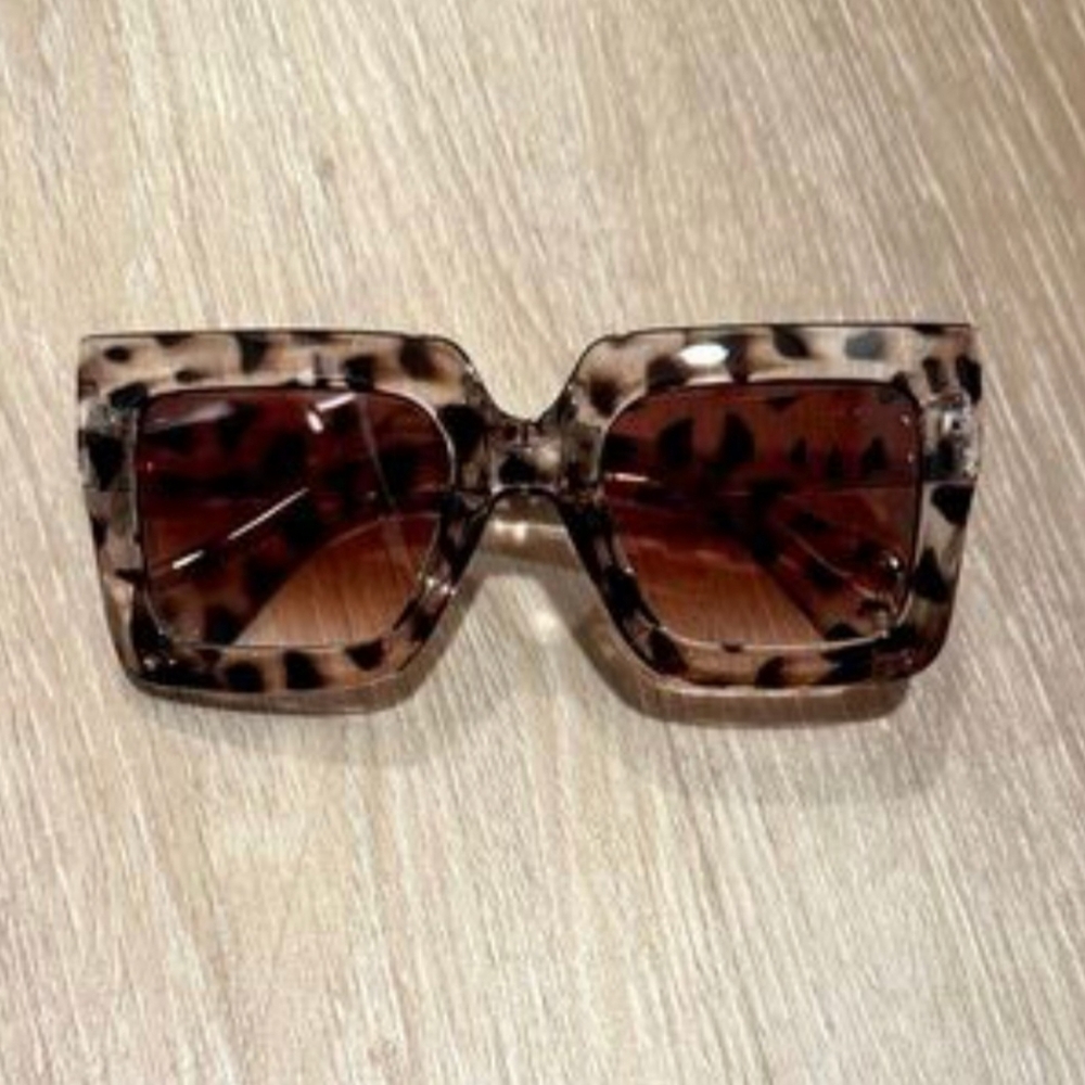 NEW Brown And Clear Oversized Fashion Sunglasses - Picture 10 of 11